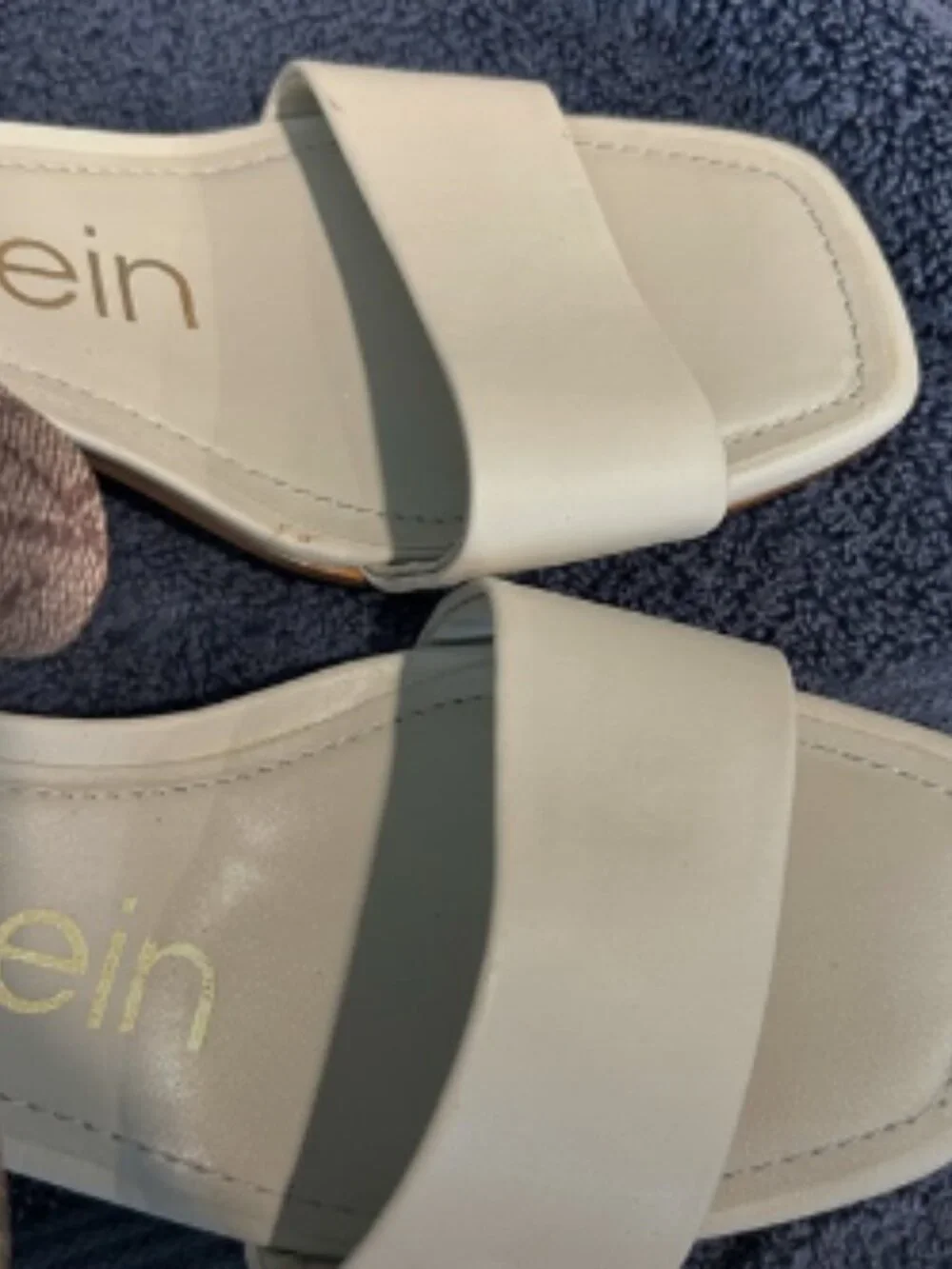 Calvin Klein Women's Cream and Brown high heel formal shoes size 8.